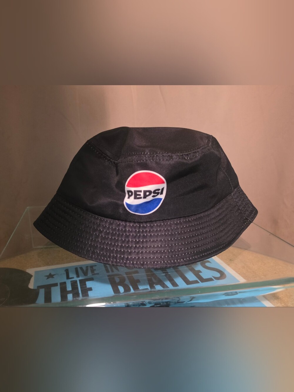 Pepsi Black Bucket Hat Adult with Red, White & Blue Logo